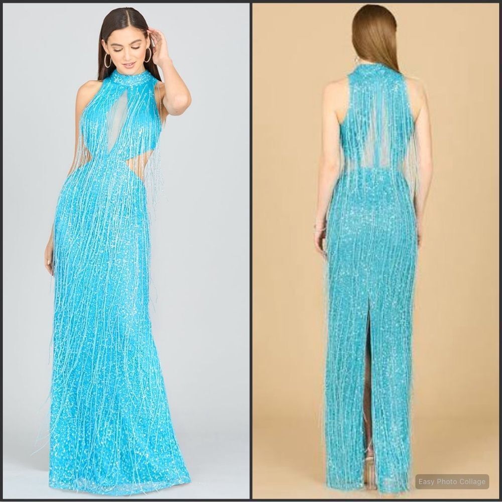 LARA Carrie Fringe Beaded dress